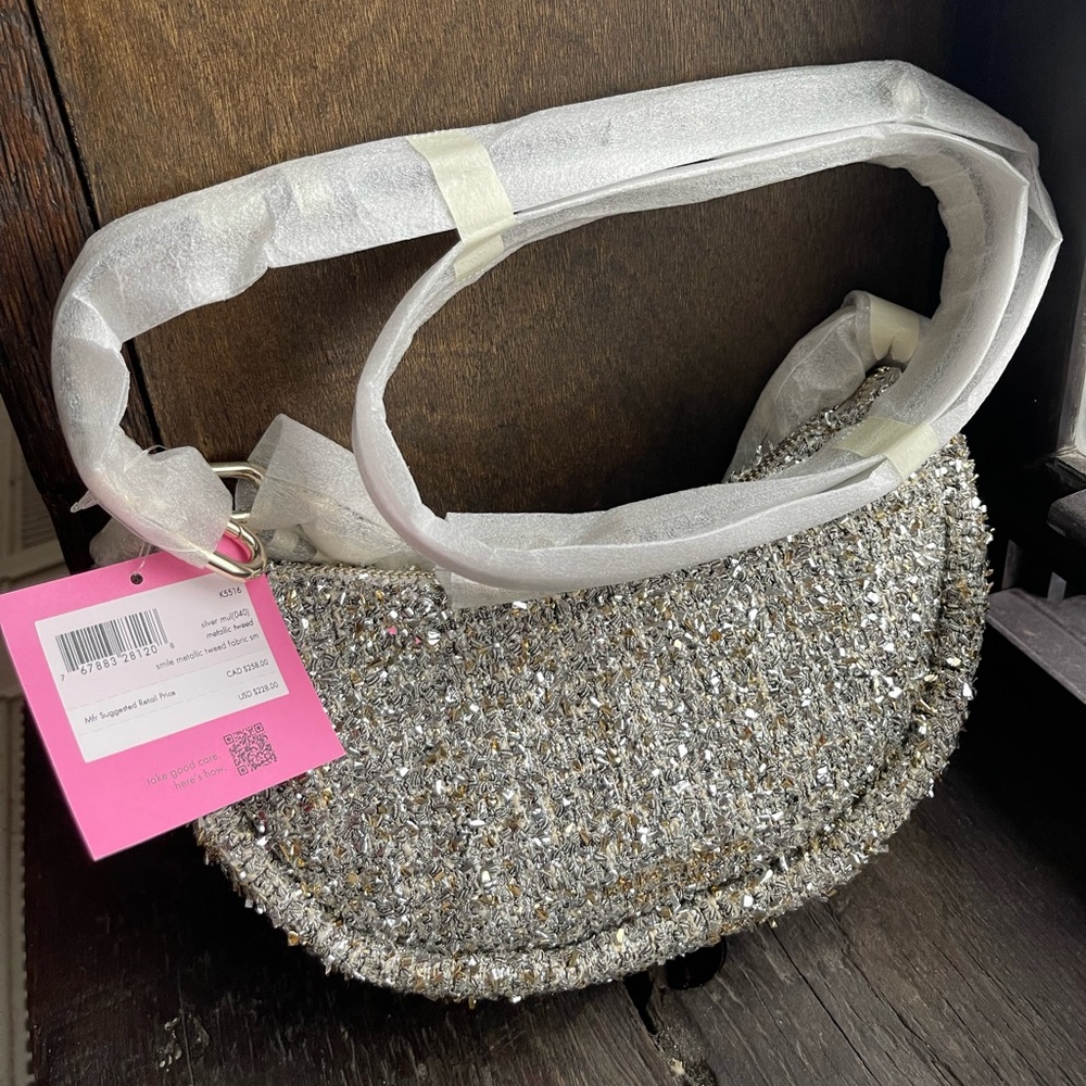 Kate Spade Smile Tweed Small Crossbody - Picture 2 of 7